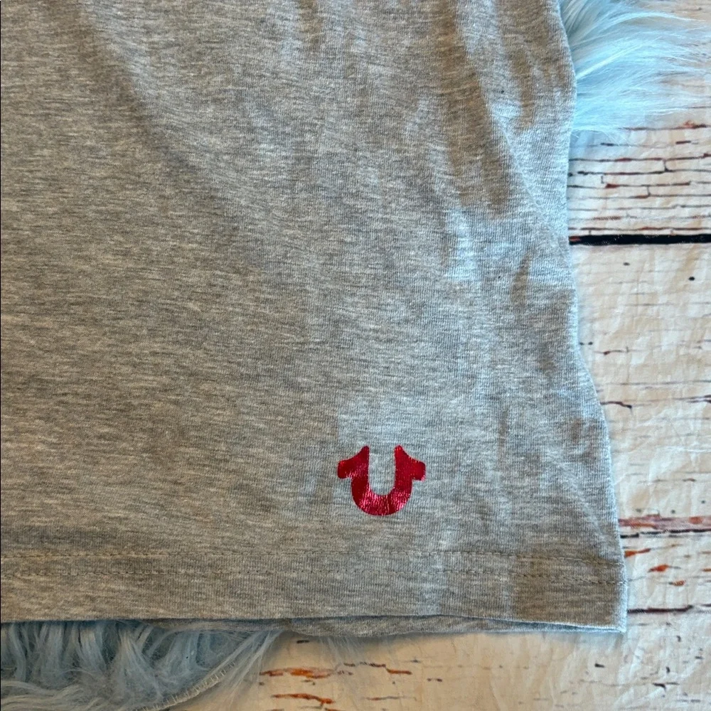 True Religion Heather Gray Crewneck Short Sleeve T-Shirt Sz L
